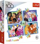 Trefl Puzzle Disney 100 let: Disneyho veselý svět 4v1 (35,48,54,70 dílků)