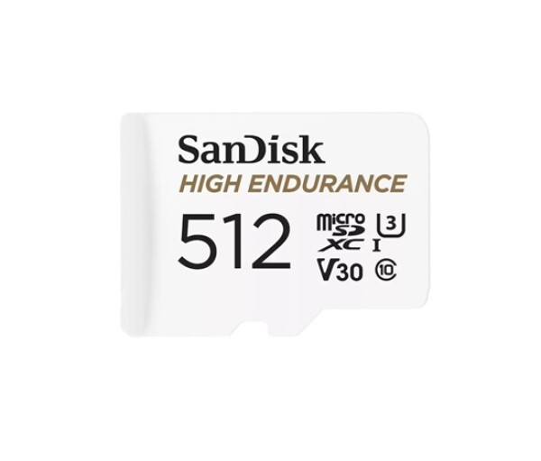 SanDisk MicroSDXC karta 512GB High Endurance (R:100/W:40 MB/s, C10, U3, V30) + adaptér EDF_493507