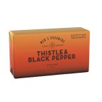 SCOTTISH FINE SOAPS Tuhé mýdlo pro muže Thistle & Black Pepper 220 g, oranžová barva