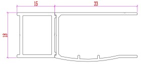 H K - Rozšiřovací profil 15 mm pro sérii Melody D1, Melody D2, Melody B8 a Melody S4 SE-profilB-1036