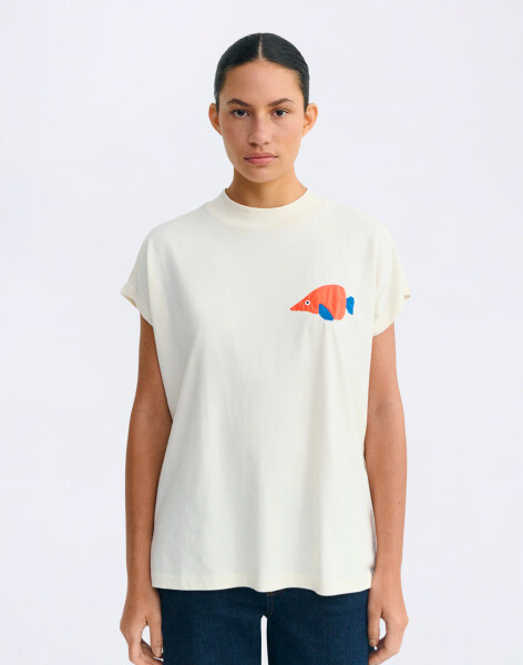 Tričko Thinking MU Volta trumpet patched Tee ECRU