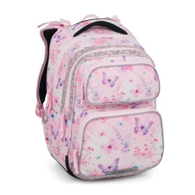 Bagmaster školní dvoukomorový batoh DOPI 25 A – motýlci