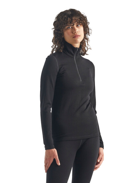Dámské merino tričko s dlouhým rukávem ICEBREAKER Wmns 260 Tech LS Half Zip, Black velikost: M