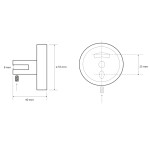 SAPHO - X-ROUND skleněná polička 600, chrom/mléčné sklo XR009-05