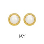 Náušnice s perlou Marta, stříbrné zapínání, Zlatá Bílá