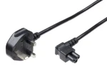 MicroConnect Power Cord zahnutý UK Typ G - C5 1.8m černá / Anglická koncovka (PE090818A)