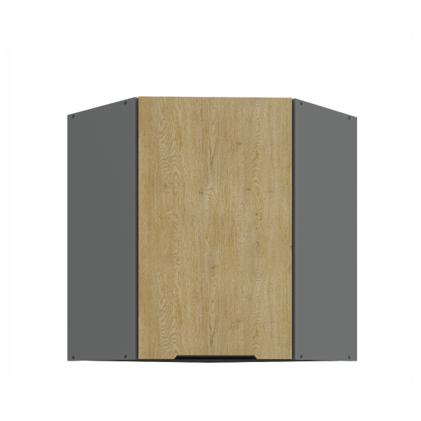 Horní rohová skříňka Cremona ANT 60x60 GN-72 1F (45°) Barva korpusu: Antracit, Barva dvířek: Dub Cremona
