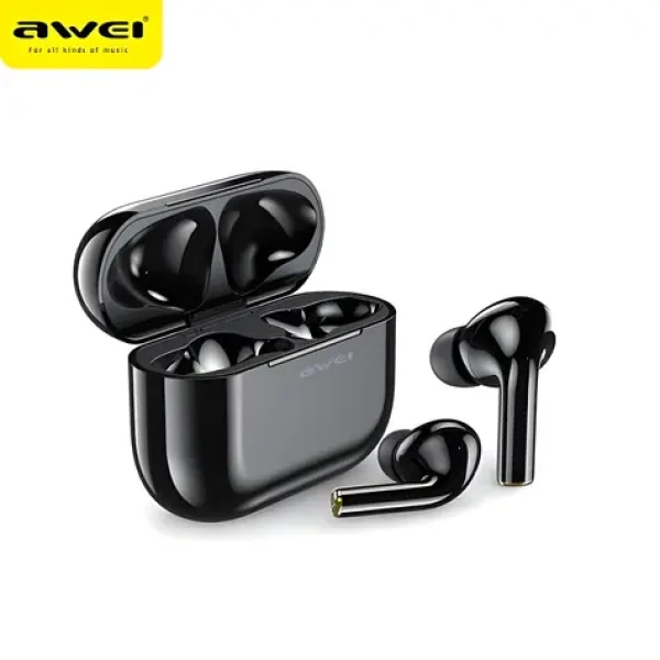 AWEI T29 černá / Bezdrátová sluchátka / TWS / mikrofon / Bluetooth 5.0 / IPX4 / s dobíjecím boxem (T26)