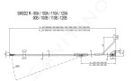 RAVAK - SmartLine Sprchové dveře dvoudílné SMSD2-110 B-R, 1099-1116 mm, pravé, chrom/čiré sklo 0SPDBA00Z1