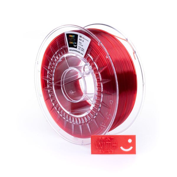 PET-G filament Rubin Red TR 1,75 mm Print With Smile 1kg