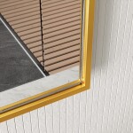 Erga Rectangle, obdélníkové zrcadlo 60x80 cm, zlatý rám, ERG-V01-RECTAGLE-6080-GD