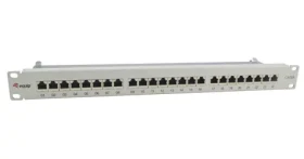 Equip šedý / Patch panel / 19" / 24x RJ45 / Cat6a / FTP / 500 MHz / 1U (326525)