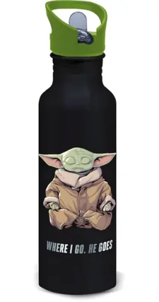 STOR Láhev na pití hliníková Mandalorian - Grogu / Láhev na pití / 815 ml (ST74977EPM)