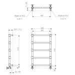 SAPHO - PARIDA otopné těleso 504x1170, bronz PA177