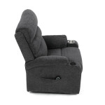 Polohovací křeslo, elektrické kabelové ovládání, šedá, látka, TV-S8348 GREY2