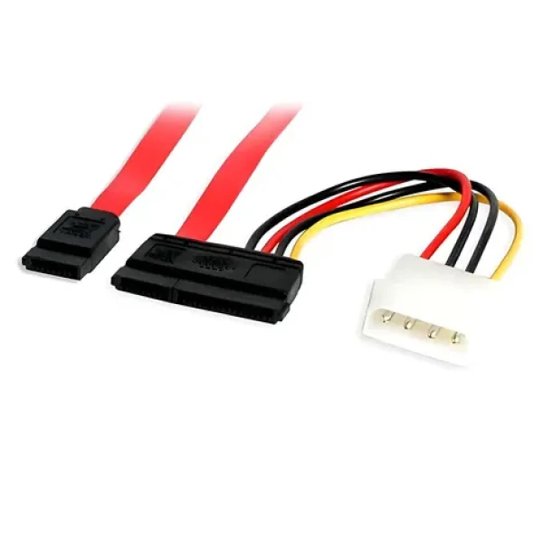 StarTech SATA combo kabel červená / Kabel / SATA 7-pin + Molex 4-pin / 0,457 m / 6 Gbit/s (SATA18POW)
