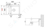 FRANKE - Malta Fragranitový dřez BSG 611-62, 620x435 mm, kašmír 114.0494.783