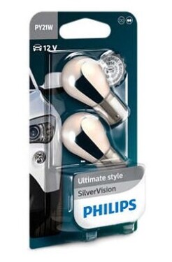 Philips SilverVision 12496SVB2 PY21W BAU15s 12V 21W