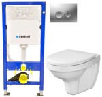 GEBERIT DuofixBasic s matným tlačítkem DELTA21 + WC CERSANIT DELFI + SEDÁTKO 458.103.00.1 21MA DE1