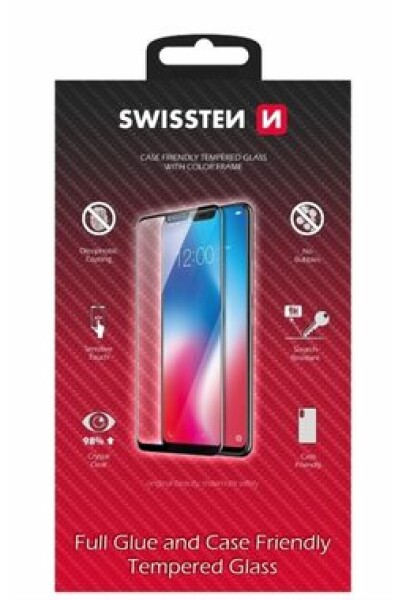 SWISSTEN FULL GLUE COLOR FRAME CASE FRIENDLY sklo pro SAMSUNG GALAXY A55 černá (54501849)