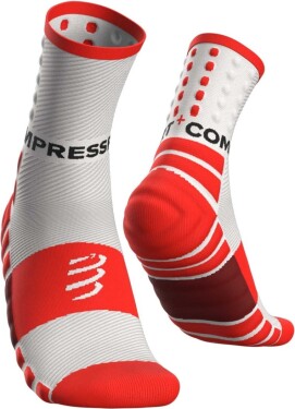 Běžecké kompresní ponožky Compressport Shock Absorb Socks - WHITE Velikost: EU 39-41