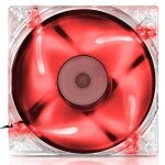 EVOLVEO ventilátor 140mm LED červený (FAN 14 RED)