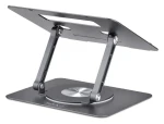 StarTech Otočný stojan na notebook stříbrná / Stojan na notebook / 360° otočná základna / hliník / nosnost 5 kg (ATFR-LAPTOP-RISER)