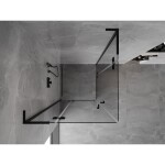 MEXEN/S - Mist-H L Duo sprchový kout dveře křídlové 95 x 95, transparent, černá 8A5L-095L-095P-70-00