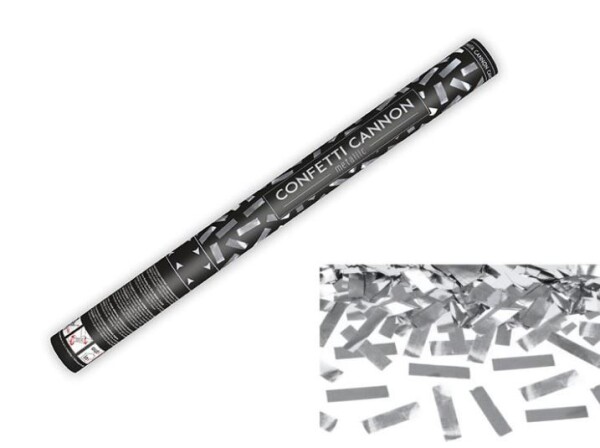 Ptakoviny.cz Vystřelovací konfety STŘÍBRNÉ, 60 cm