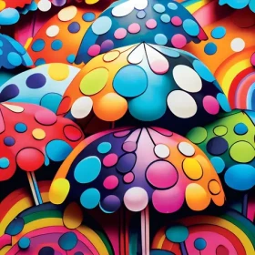 YAZZ Čtvercové puzzle Barevné deštníky