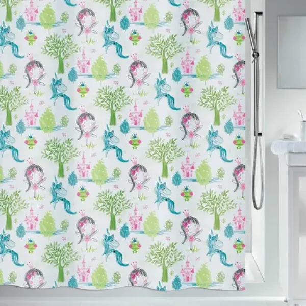 Spirella PRINCESS sprchový závěs motiv princezny / polyester / 180 x 200 cm