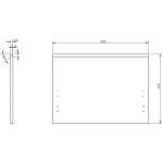 MEXEN - Rivel čelo pro koupelnovou skříňku reliéf 60 x 43,5, grafit mat 91A20-0600-470-1-66