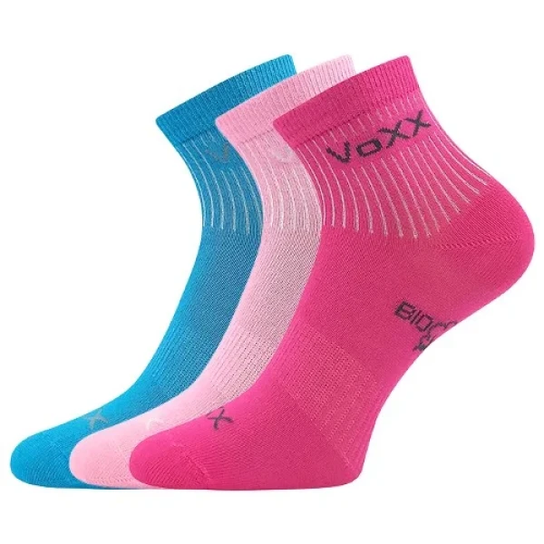VOXX Ponožky dětské sportovní z BIO bavlny BOBBIK dívčí (3 páry) 20-24 120168