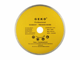 GEKO G00249 / Řezný kotouč diamantový celoobvodový / 200 x 8 x 25.4 mm (G00249)