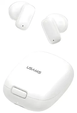 USAMS ID25 bílá / TWS sluchátka do uší / Bluetooth 5.3 / dotykové ovládání (BHUID02)