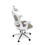 Kancelářská židle, houpací mechanismus, béžová síťovina, KA-K2031 BGE