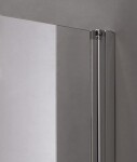 Aquatek - Glass B2 80 sprchové dveře do niky dvoukřídlé 77-81cm, barva rámu chrom, výplň sklo - matné GLASSB280-177
