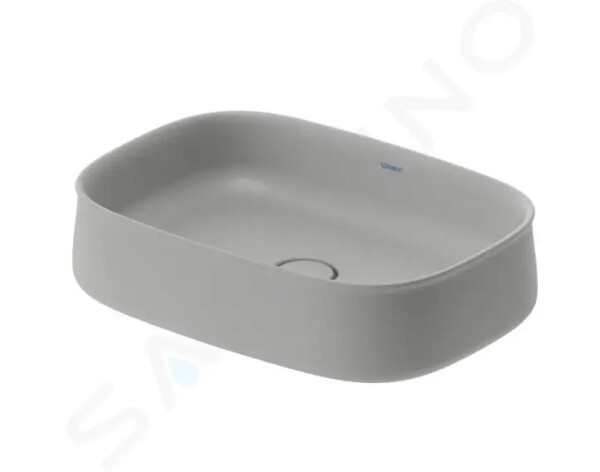 DURAVIT - Zencha Umyvadlo na desku 550x390 mm, bez přepadu, DuraCeram, matná šedá 2373556779