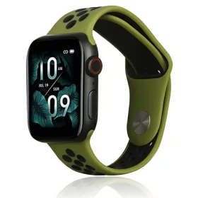 Beline Sport Silicone zeleno-černý / Sportovní pásek pro Apple Watch / 42/44/45/49 mm
