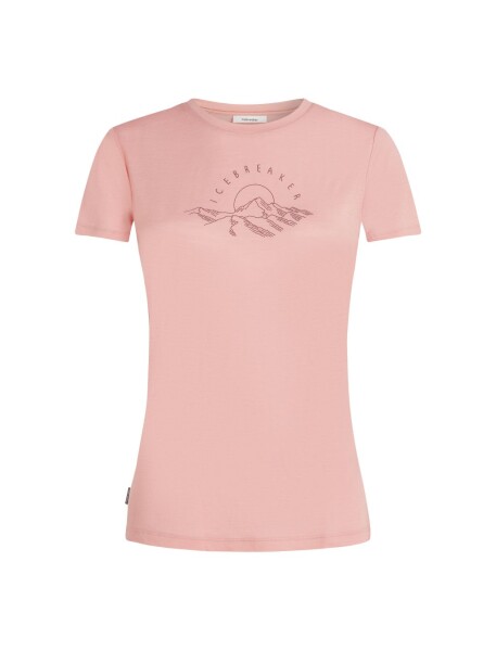 Dámské merino tričko s krátkým rukávem ICEBREAKER Wmns 150 Tech Lite SS Tee Sunrise Sumit, Blush velikost: M