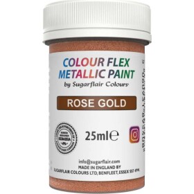 Gelová barva metalická rose gold 25ml - Sugarflair
