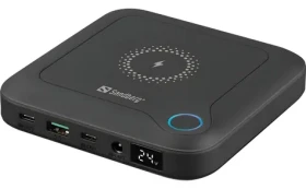 Sandberg All-in1 Laptop Powerbank 25000 černá / Powerbanka / 25 000 mAh / USB-C + USB-A / bezdrátové nabíjení 15 W (421-46)