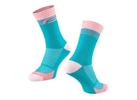 Force Streak ponožky modro/růžové vel. L/XL (42-46)