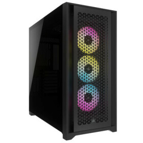 Corsair iCUE 5000D RGB Airflow černá / E-ATX / 2x USB 3.2 / USB-C / 3x 120mm / bez zdroje / průhledná bočnice (CC-9011242-WW)