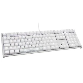 Ducky ONE 2 White Edition PBT MX-Red bílá / Herní klávesnice / podsvícená / mechanická / drátová (USB) / DE (DKON1808S-RDEPDWZW1)