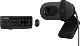 Logitech MK345 + Brio 100 / Sada klávesnice, myši a webkamery / bezdrátová / USB