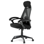 Kancelářská židle, houpací mechanismus, černá síťovina, KA-Y309 BK