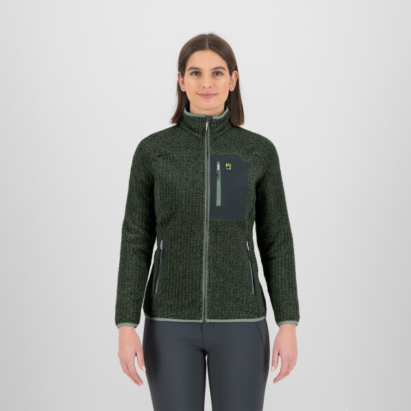 KARPOS Rocchetta Evo W Fleece, Green Bag/Woodl.Gray velikost: S