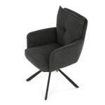 Jídelní židle, šedá, manšestrová látka, HC-X1128 GREY2