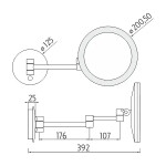 Nimco Model 20200 chrom kosmetické zrcátko s LED podsvícením ZK 20265-26 ZK 20265-26